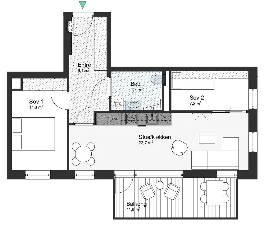 A71-3-801 Leilighet 3-801 Galleribilde