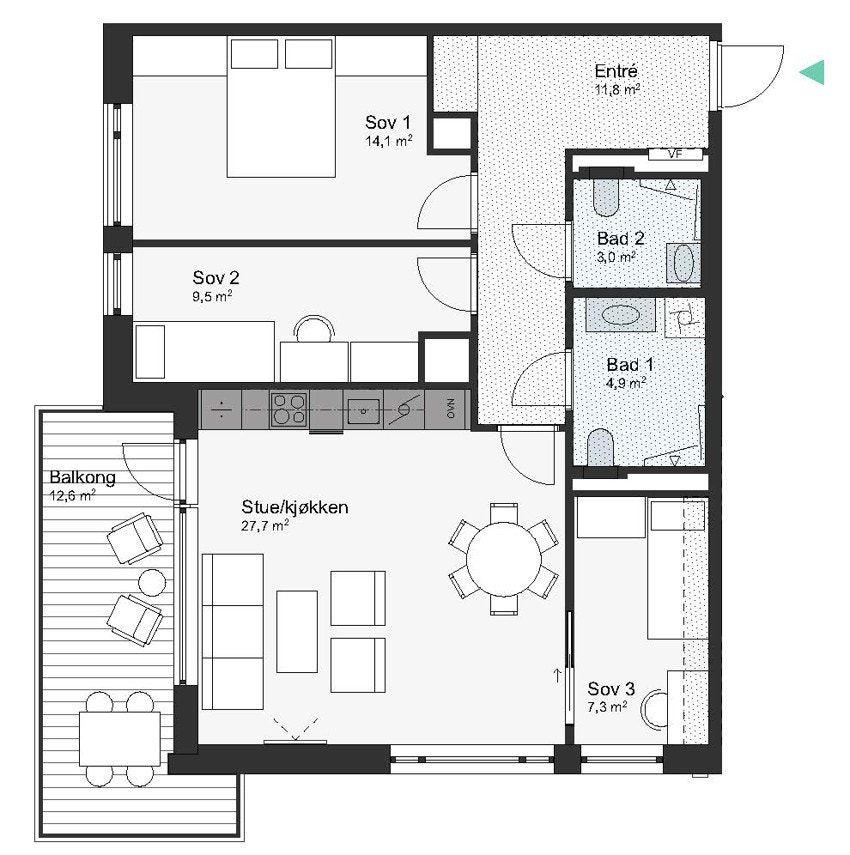 A71-4-703 Leilighet 4-703 Galleribilde