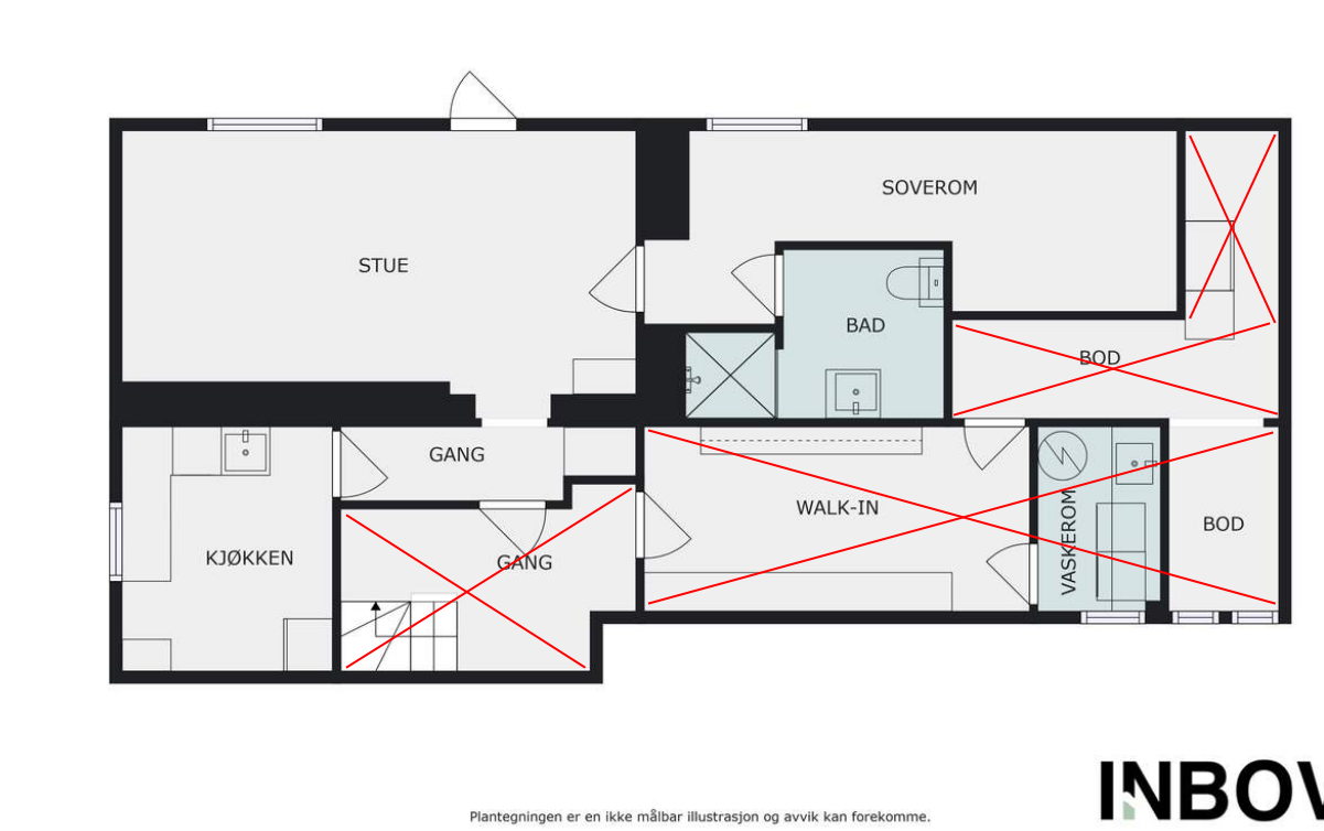 Plantegning Gulsetvegen 67 Galleribilde