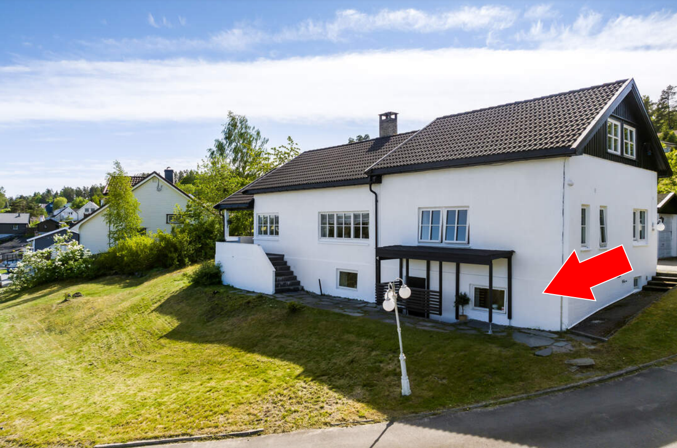 inngangsparti med uteplass Galleribilde