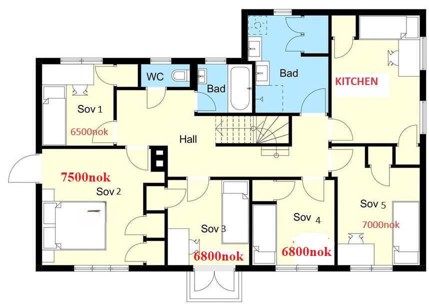 floor plan (Room available: SOV5) Galleribilde