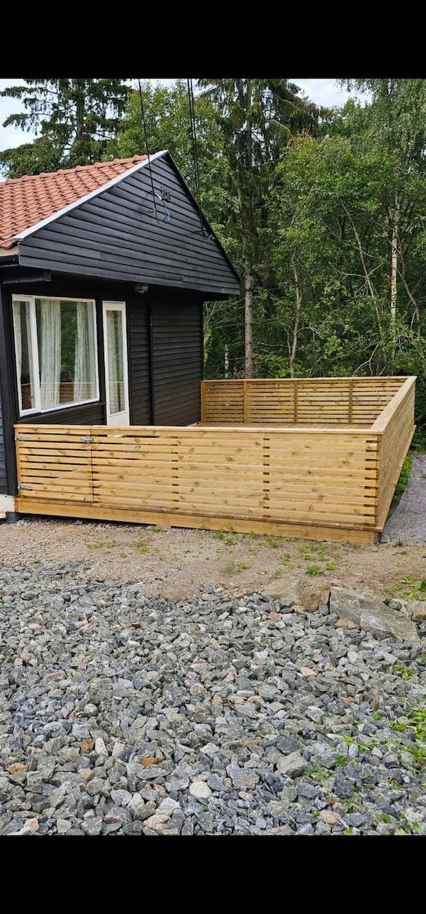 Terasse fra stue. Galleribilde