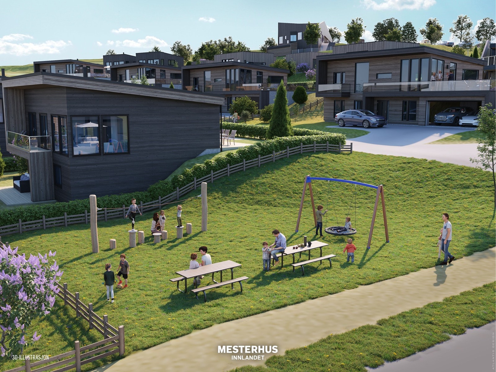 Lekeplassen ligger rett utenfor døra Galleribilde