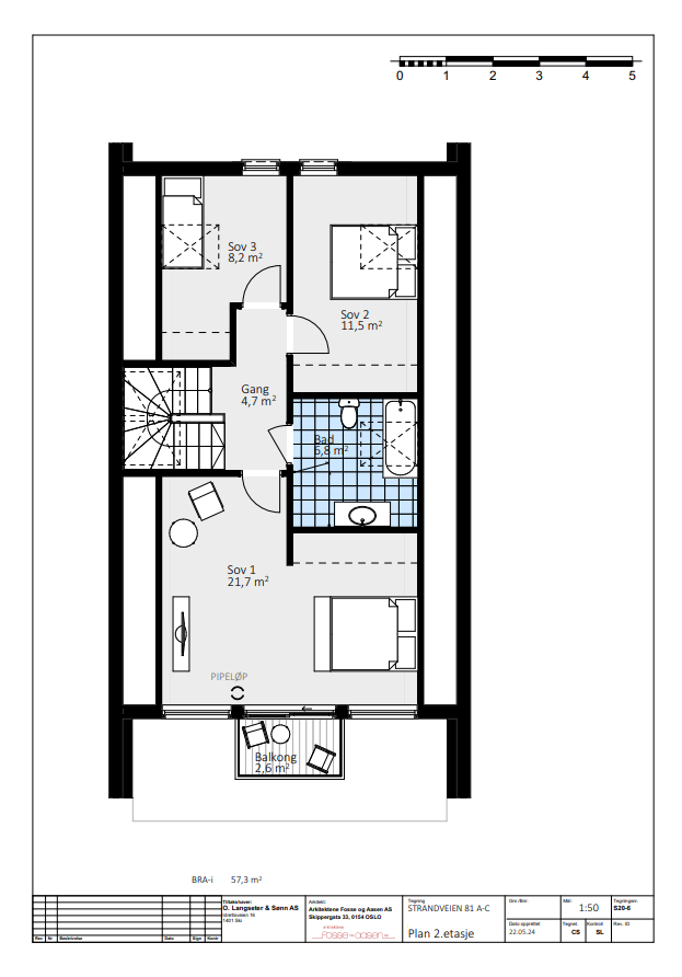 Plantegning 2 etg. Galleribilde