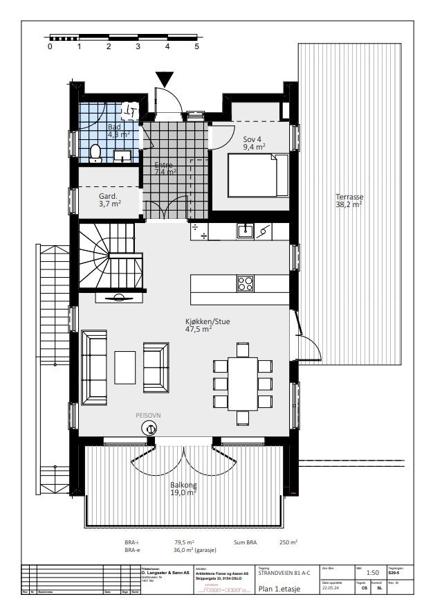 Plantegning 1 etg. Galleribilde