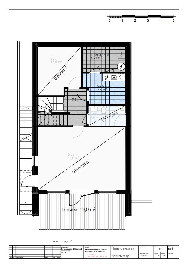 Plantegning sokkeletasjen. Galleribilde