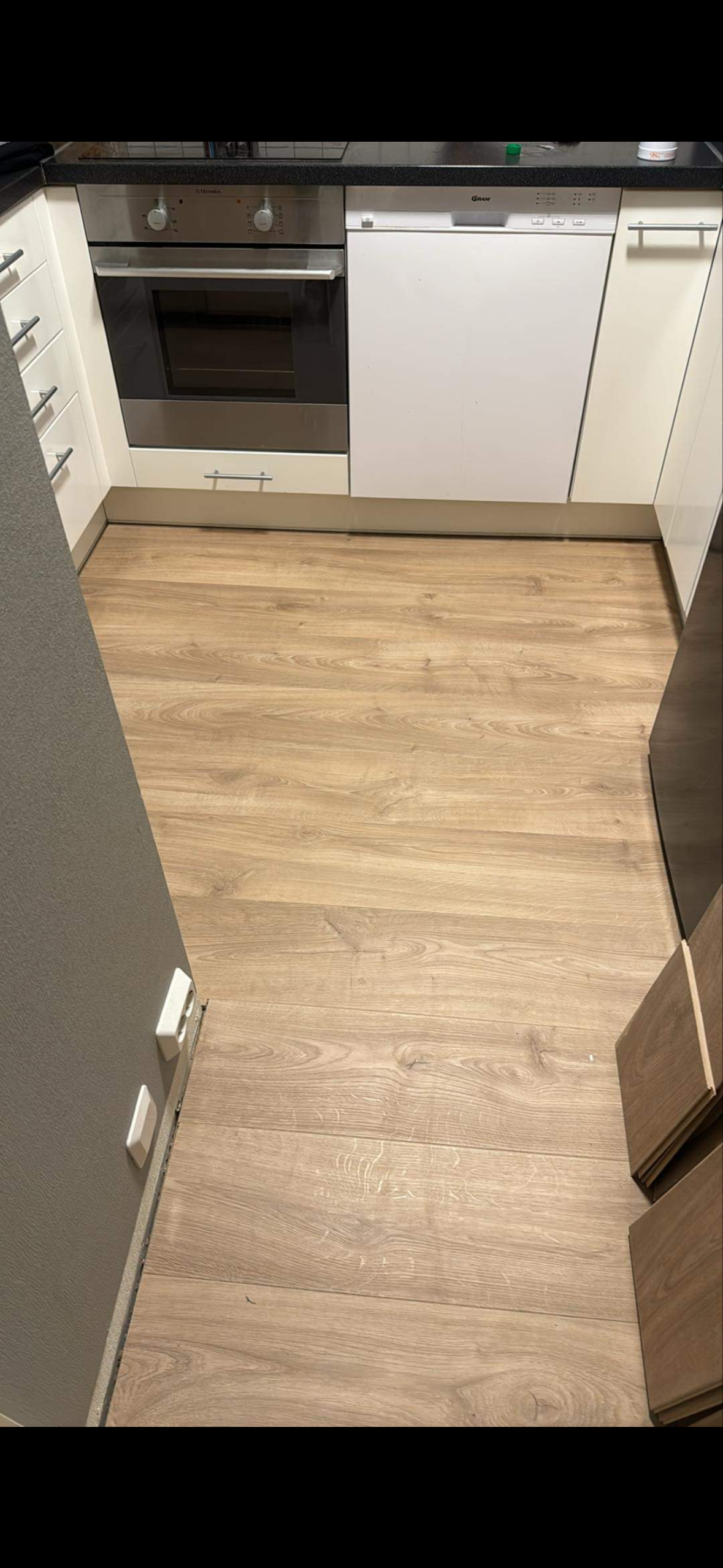 Bilde av det nylagte gulvet Galleribilde