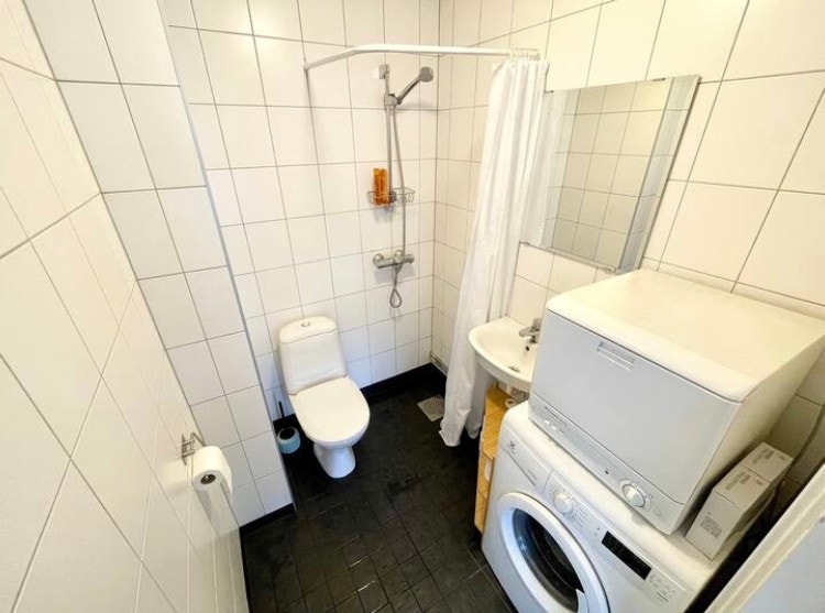 Bad med vaskemaskin Galleribilde