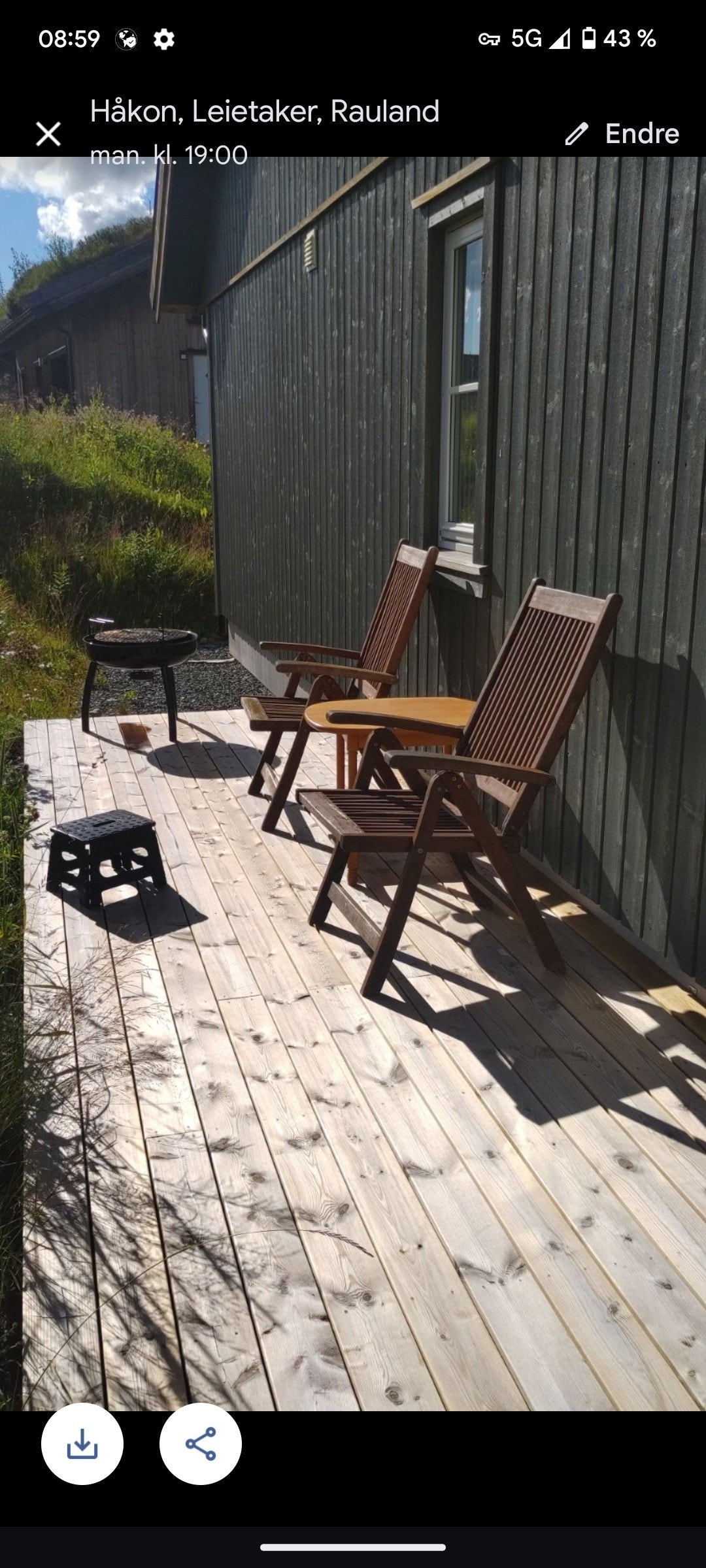 Koselig terrasse. Galleribilde