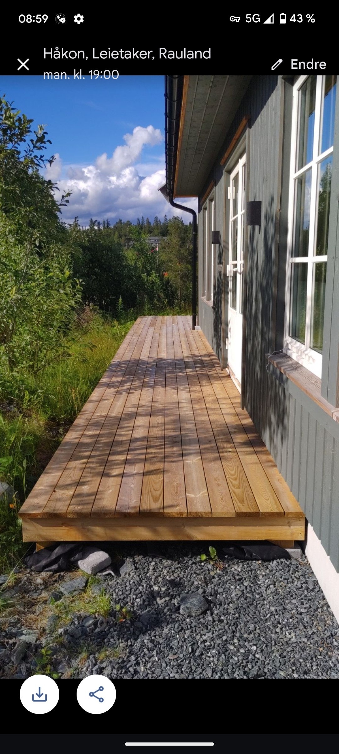 Terrasse mot Totak Galleribilde