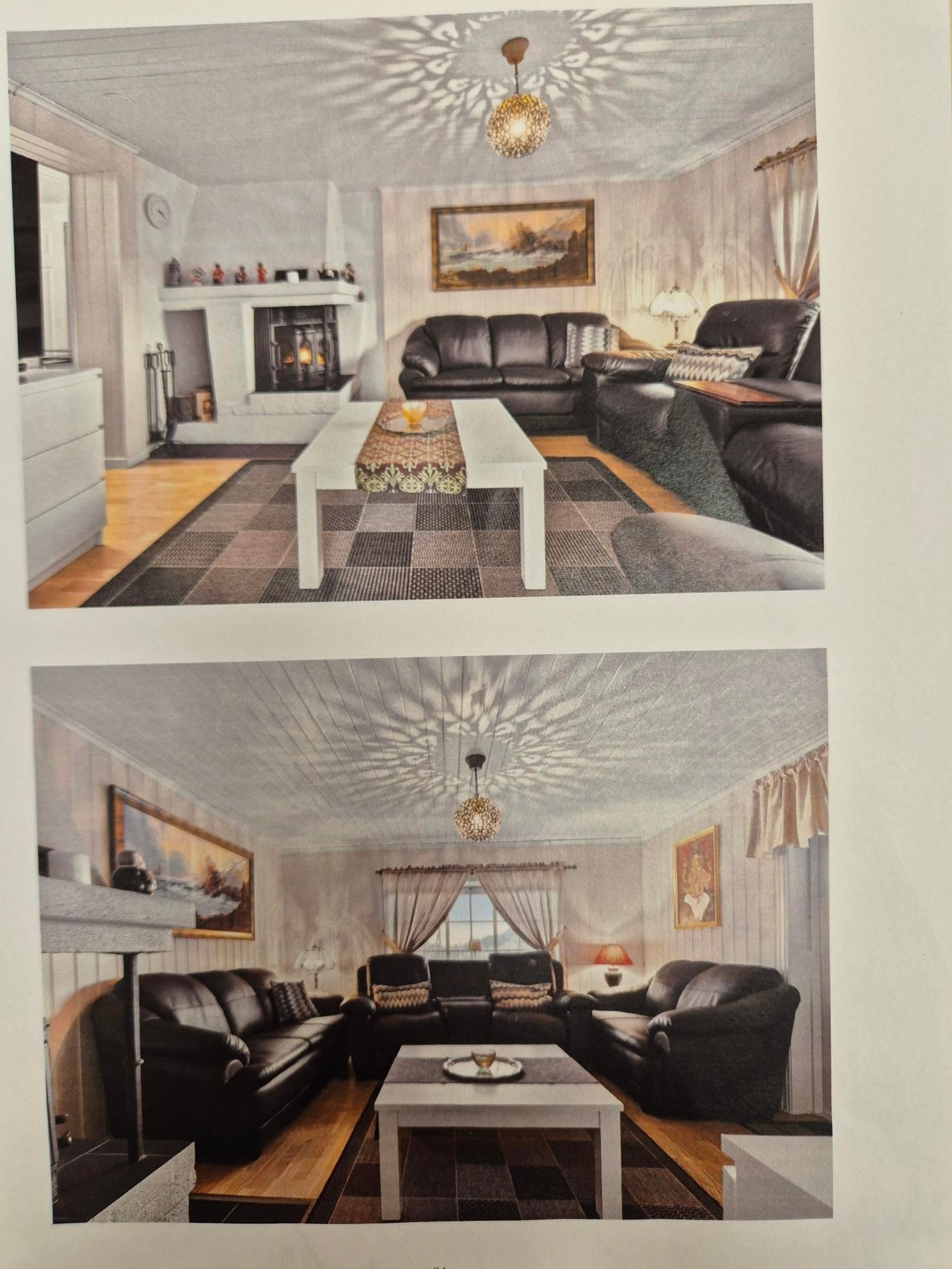 Bilder fra tidligere salgsoppgave for å illustrere. Huset er pr. i dag ikke møblert og klart til innflytting.
Kjellerstue Galleribilde