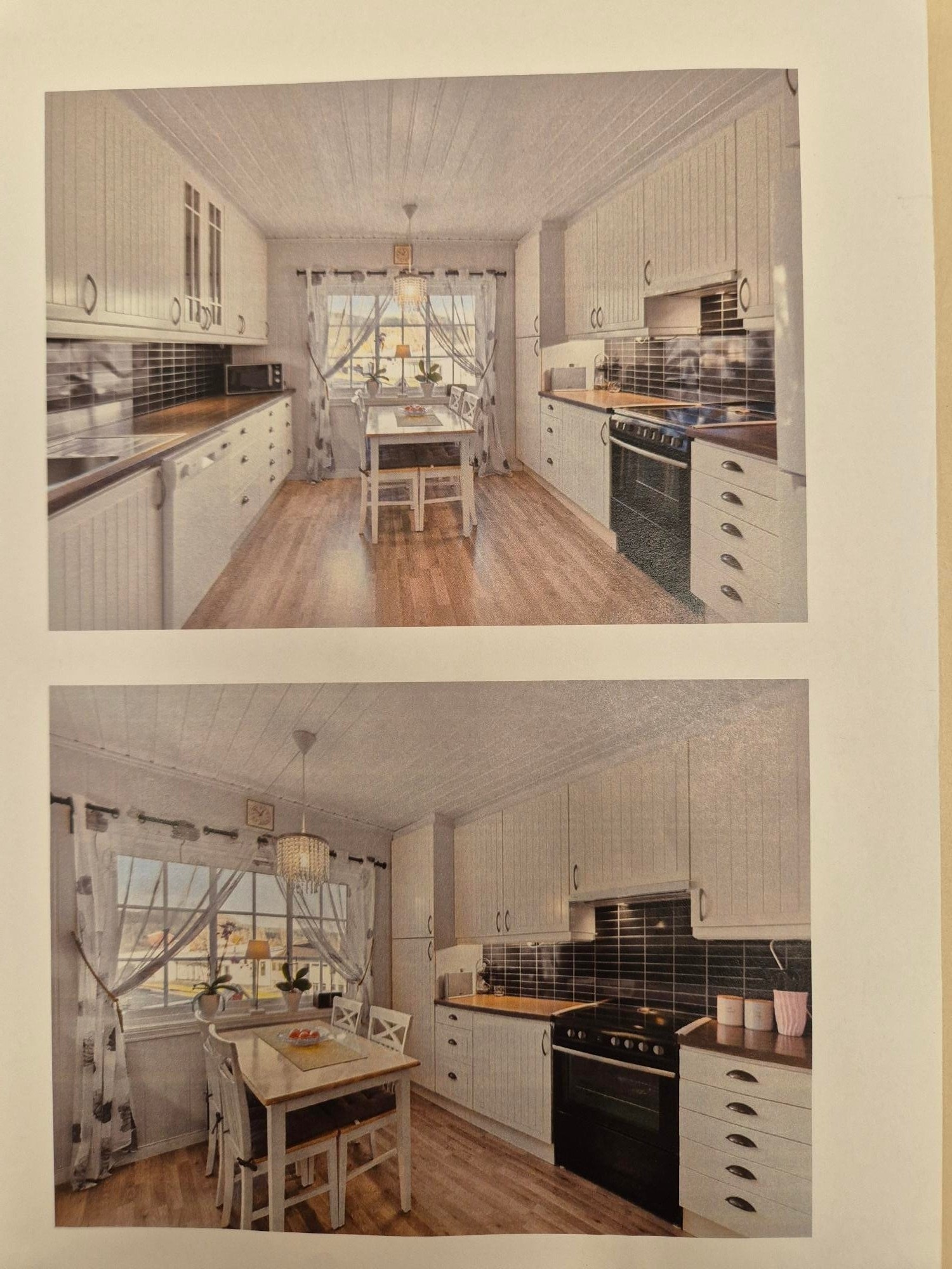 Bilder fra tidligere salgsoppgave for å illustrere. Huset er pr. i dag ikke møblert og klart til innflytting.
Kjøkken Galleribilde