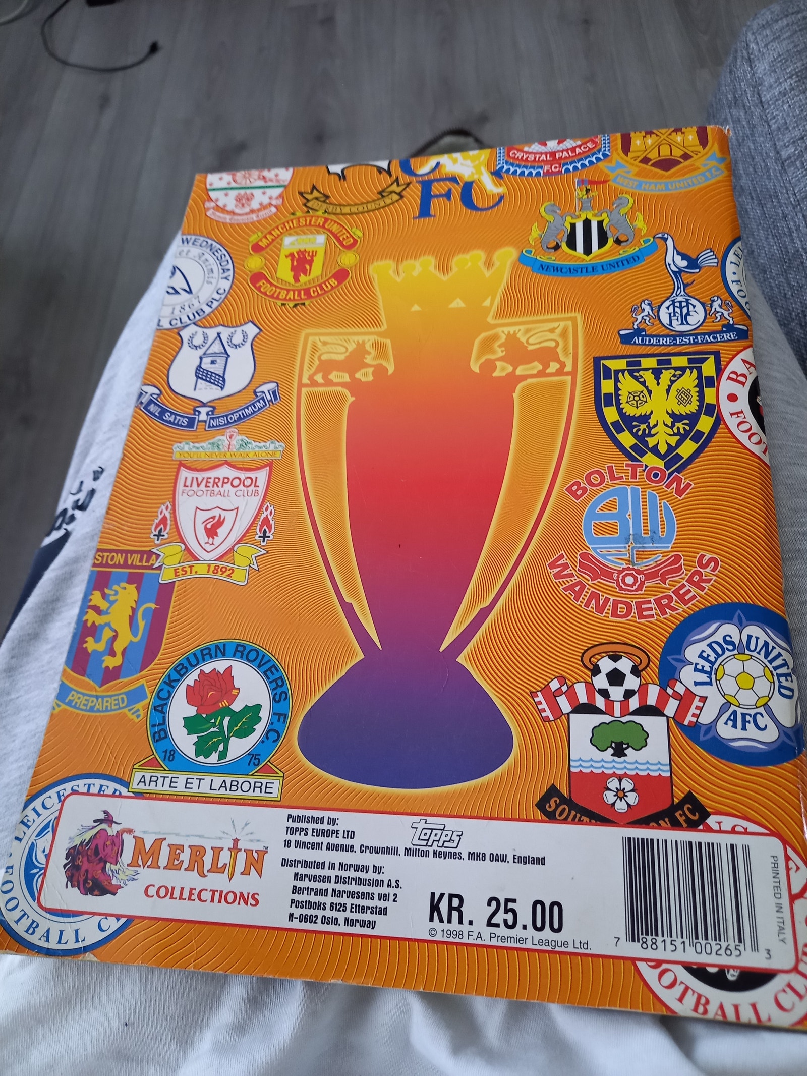 Álbum De Estampas Futbol Premier League 96 Merlin, No Panini