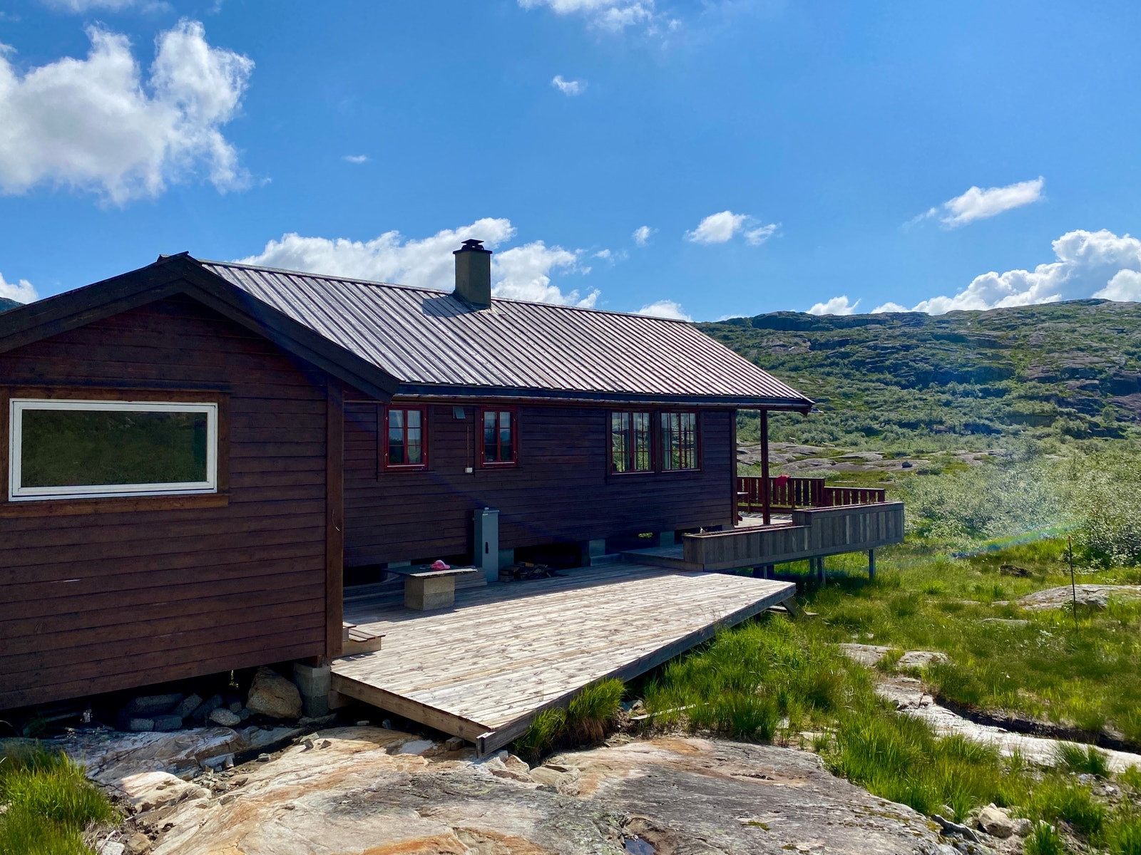 Platting med kveldsol Galleribilde