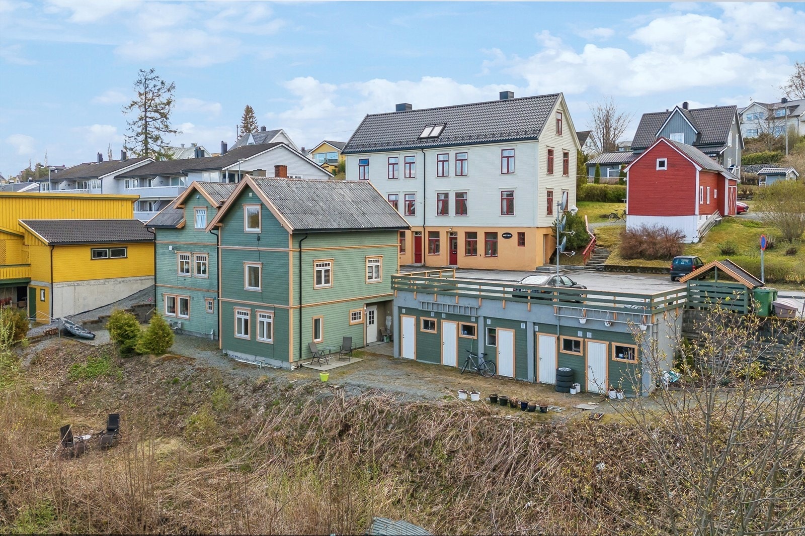 Leiligheten er øverst til venstre på bildet. Galleribilde