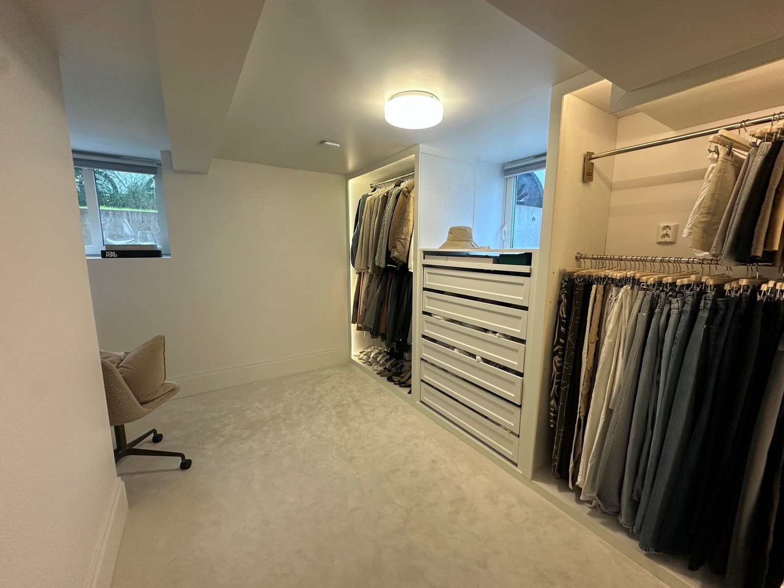 Rommet brukes idag som Walk-in closet Galleribilde
