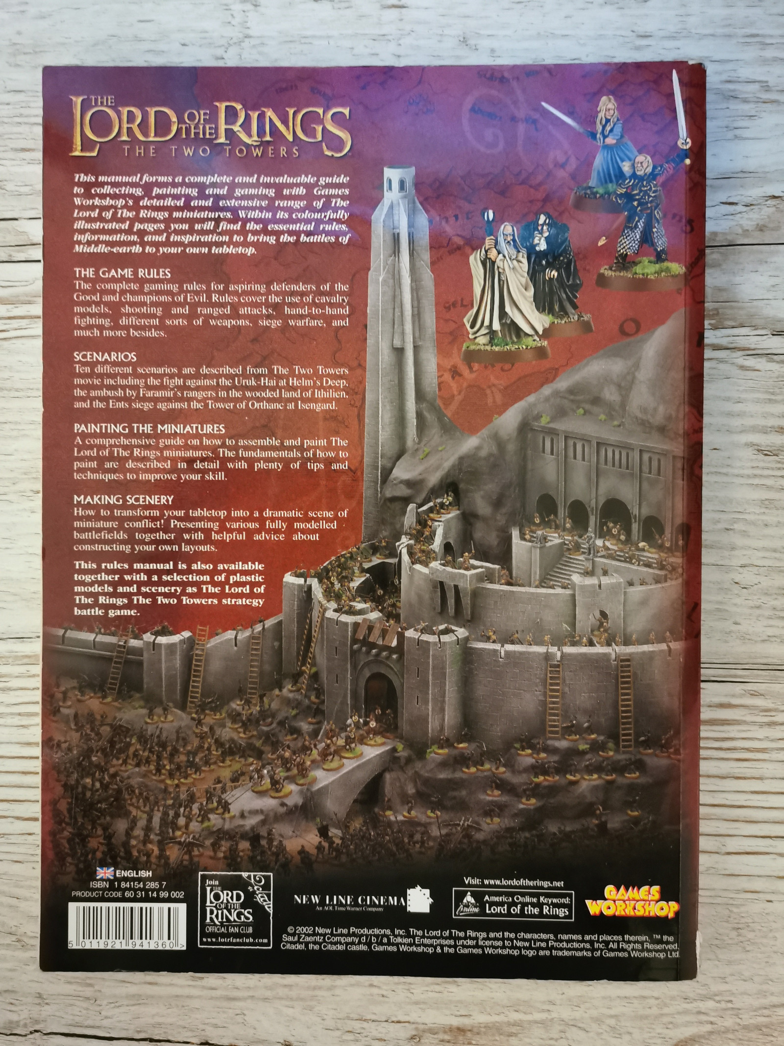 Games Workshops Lord of the Rings The Two factory Towers game 100% complete new open box