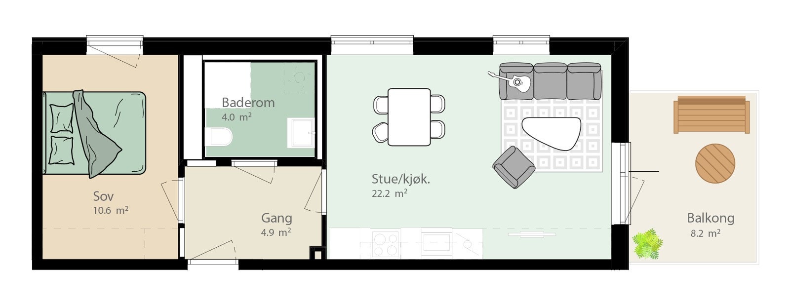 LEILIGHET H205, H305, H405, H505 Galleribilde