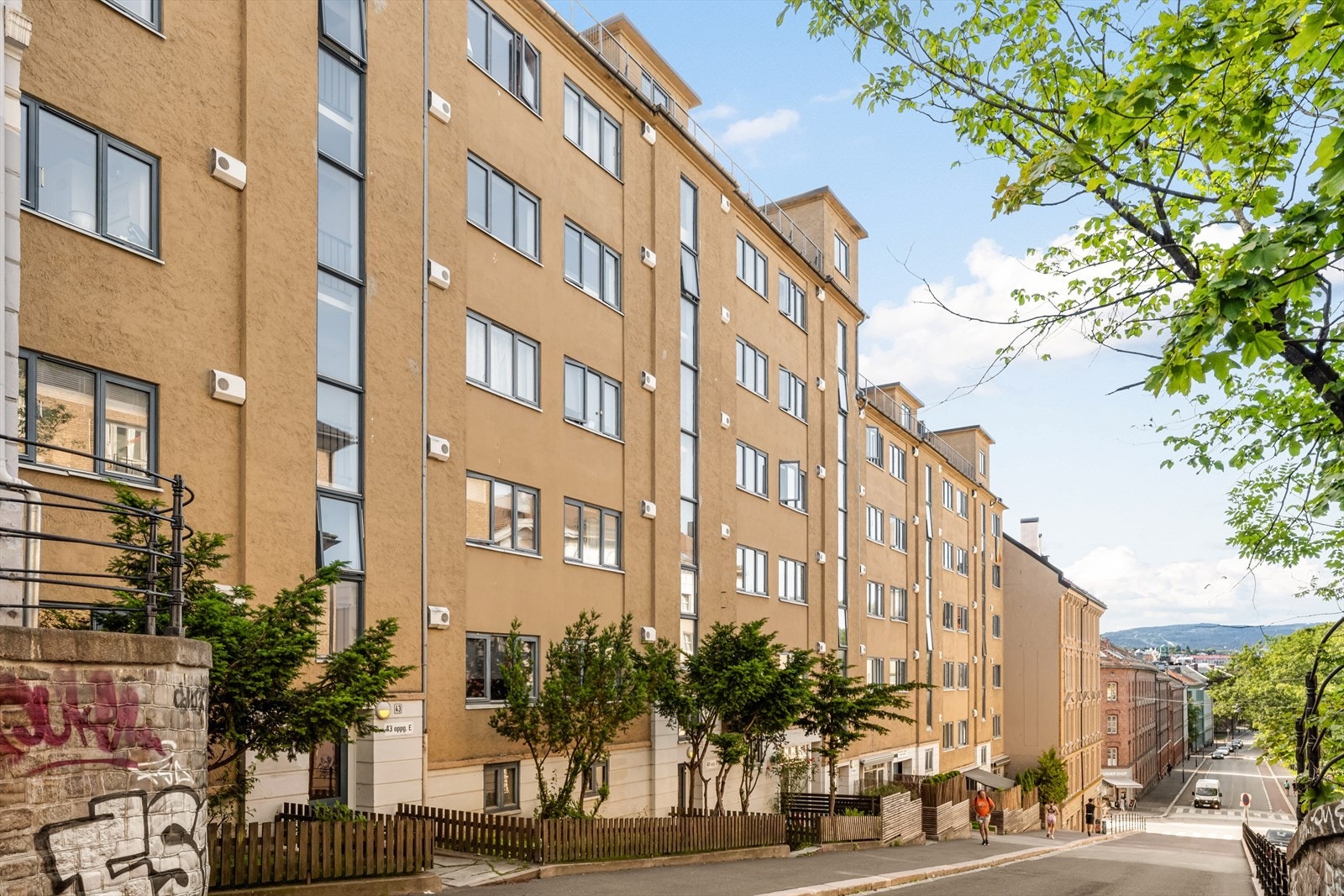 Fasaden er pent opparbeidet. Galleribilde