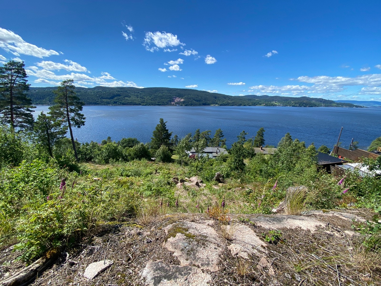 Meget solrikt beliggende tomt med fantastisk utsikt utover Drammensfjorden! Galleribilde