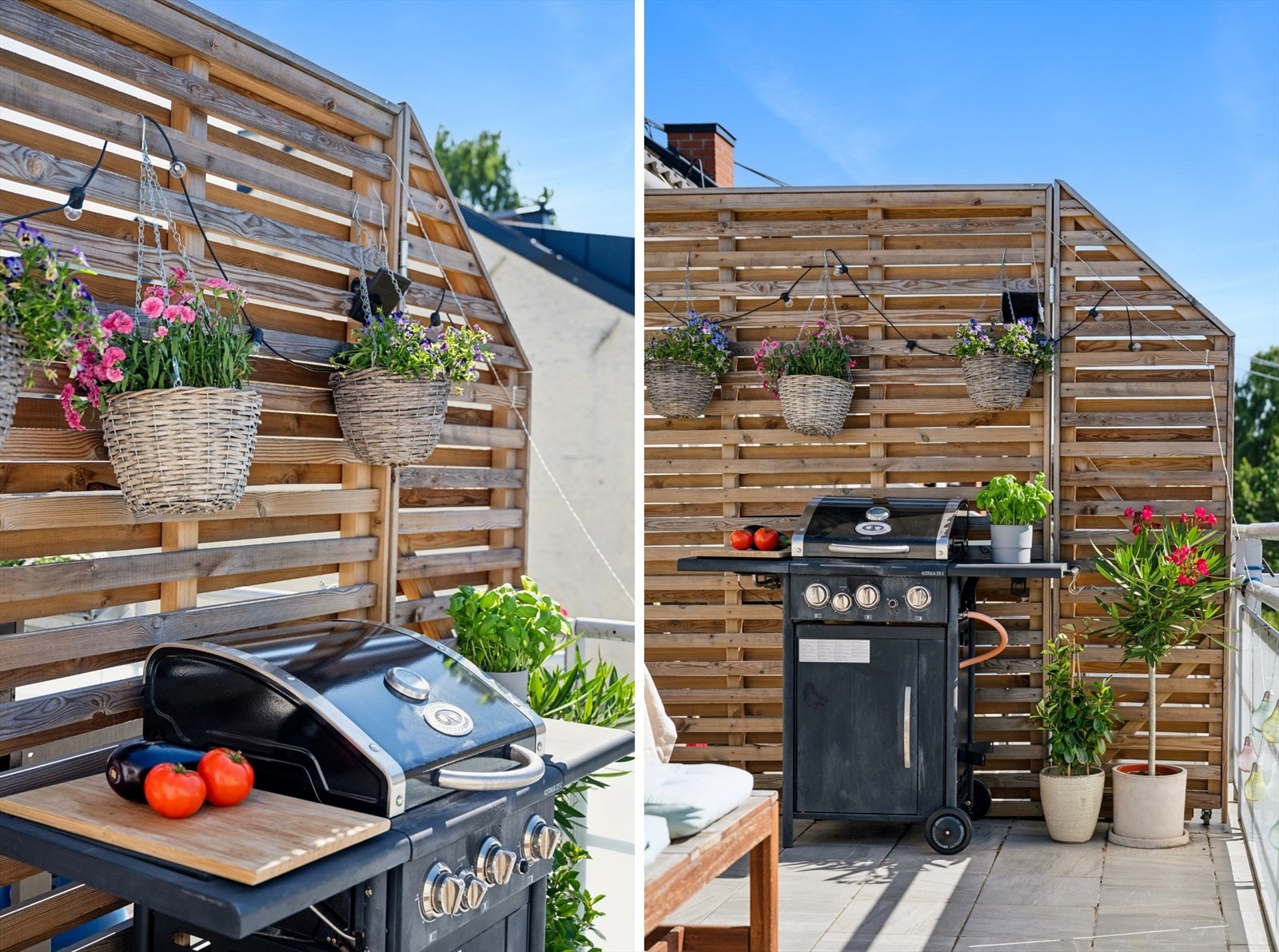 Det er mer enn god nok plass til grill og "utekjøkken" - Vannuttak/vannkran langs husveggen Galleribilde