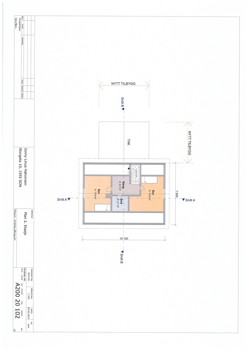2.etasje - plantegning. Galleribilde