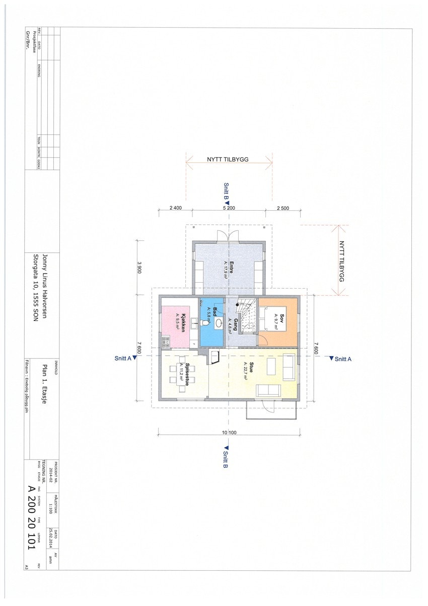 1.etasje - plantegning Galleribilde