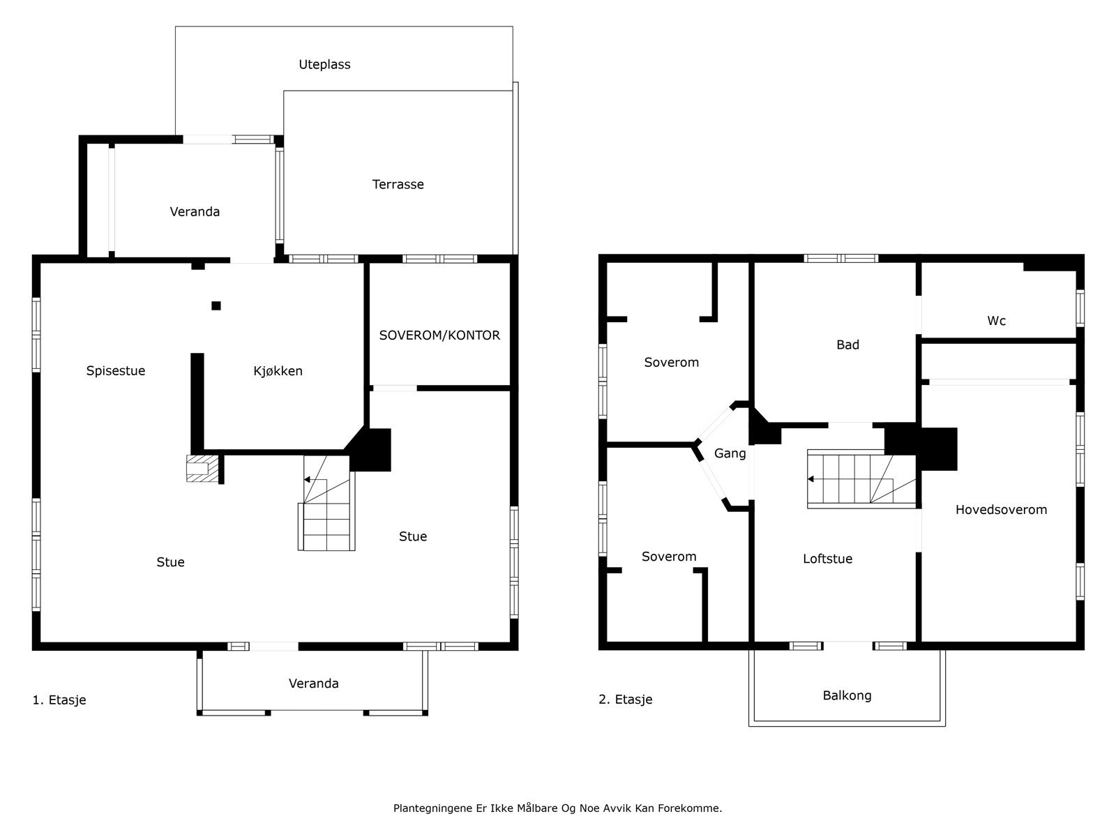 Plantegning - Begge plan Galleribilde