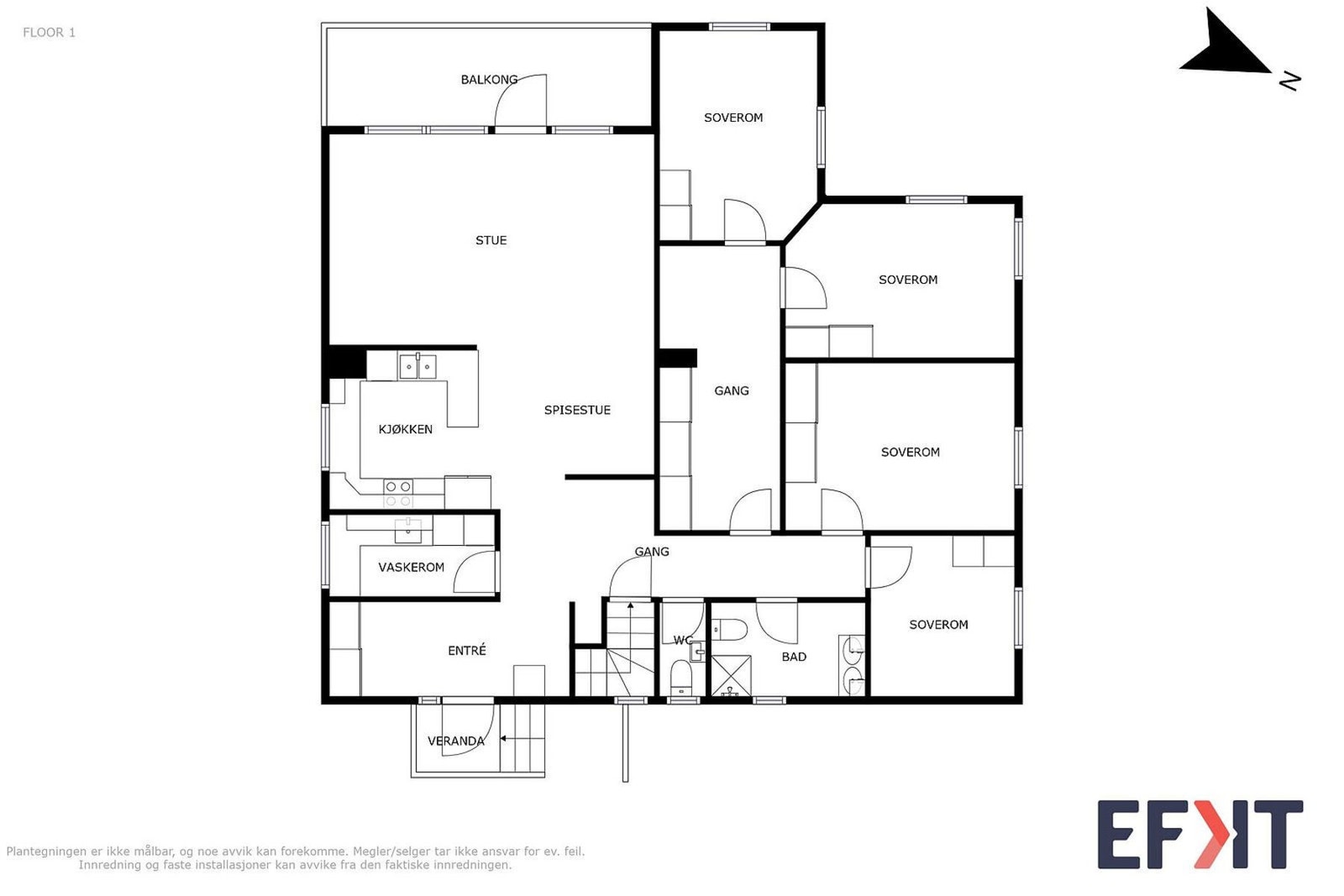 Plantegning 1.etasje Galleribilde