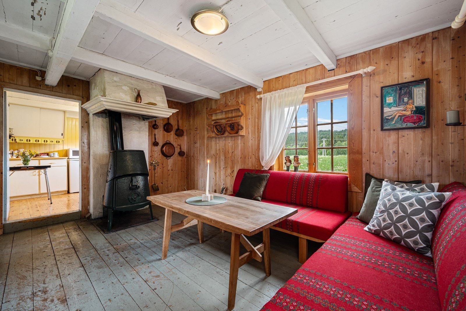 Stue i hytta Galleribilde
