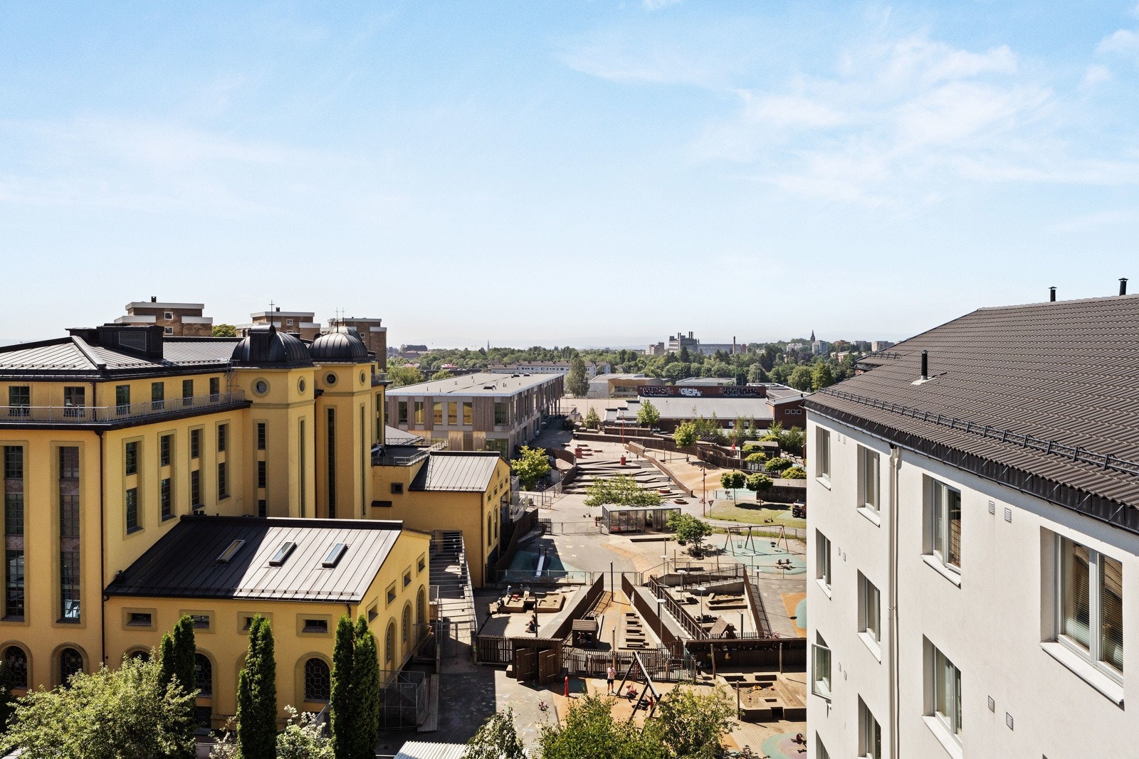 Utsikt fra takterrassen. Galleribilde