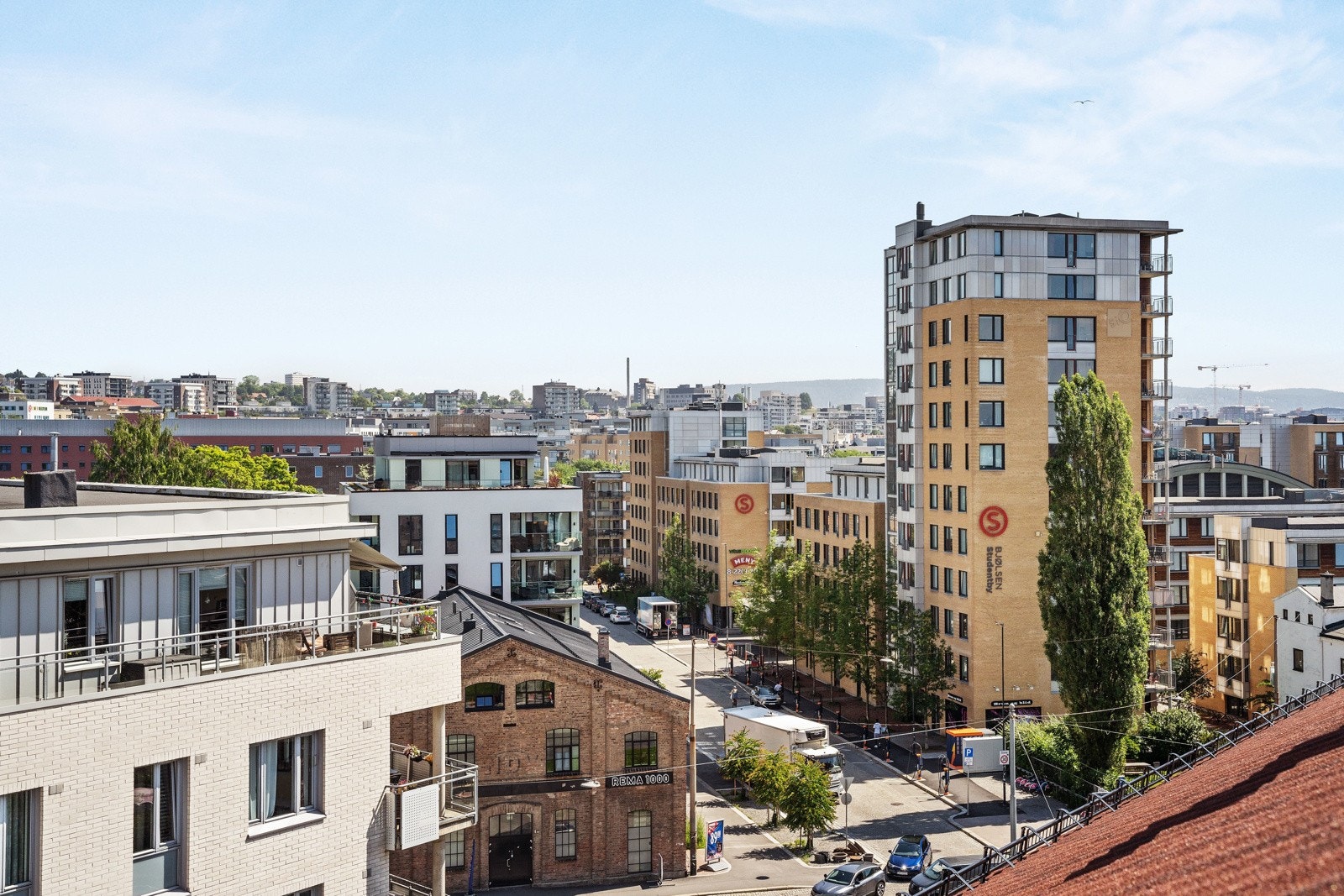 Utsikt fra takterrassen. Galleribilde