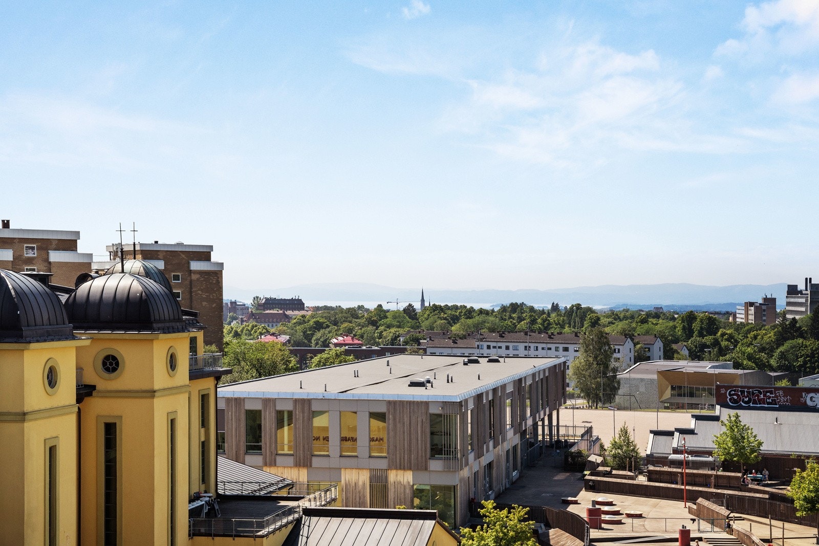 Utsikt fra takterrassen. Galleribilde