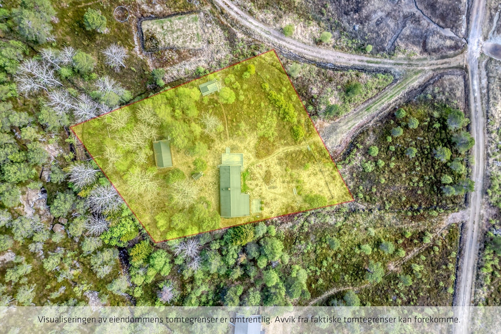 Tomten avmerket. Den kan fravike fra faktisk tomtestørrelse Galleribilde