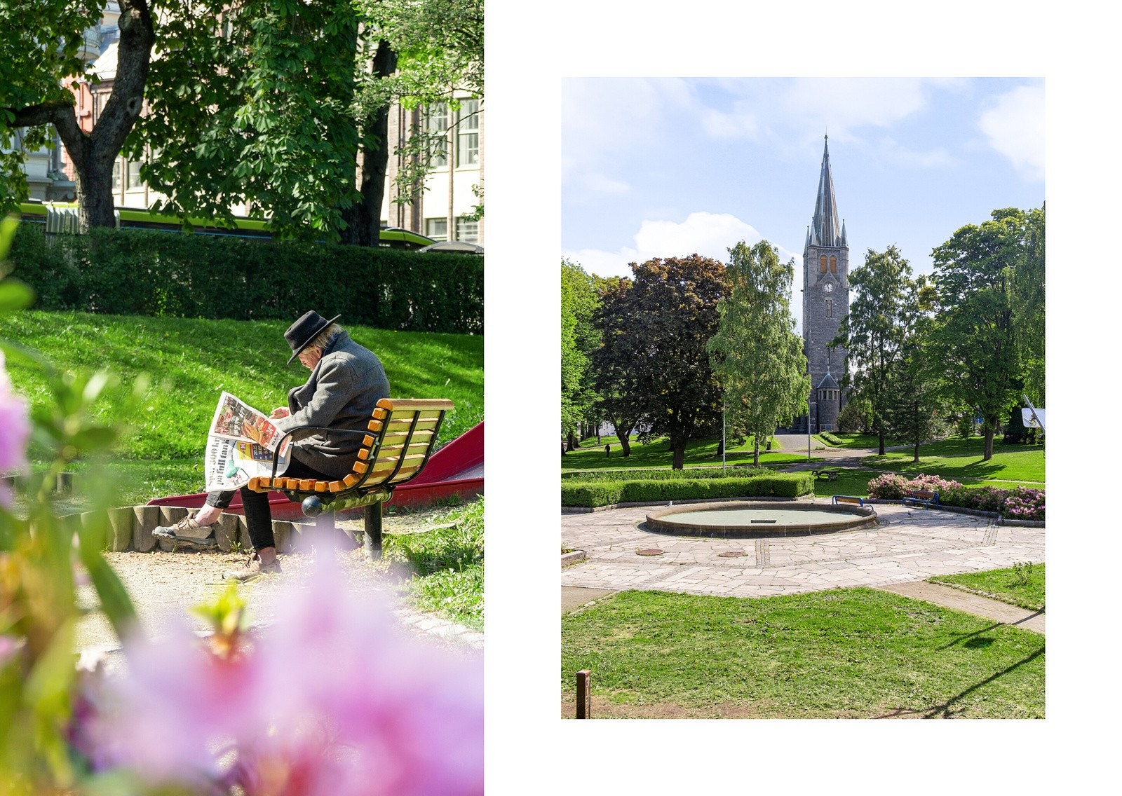 Den flotte bydelsparken Lademoparken ligger rett over veien for bygården. Parken er hyggelig beplantet og er et populært sted å nyte godværsdagene på. Galleribilde