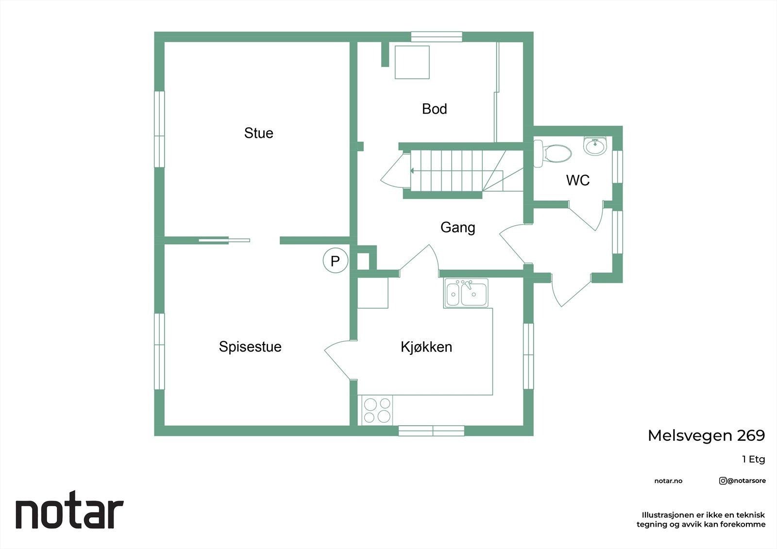 Plantegning hovedetasje Galleribilde
