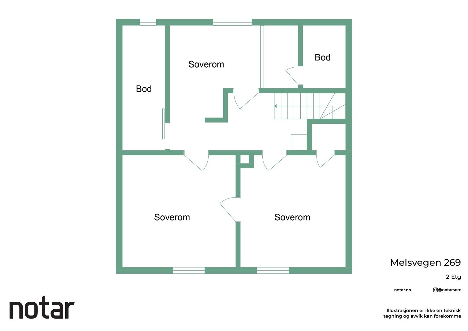 Plantegning andre etasje Galleribilde