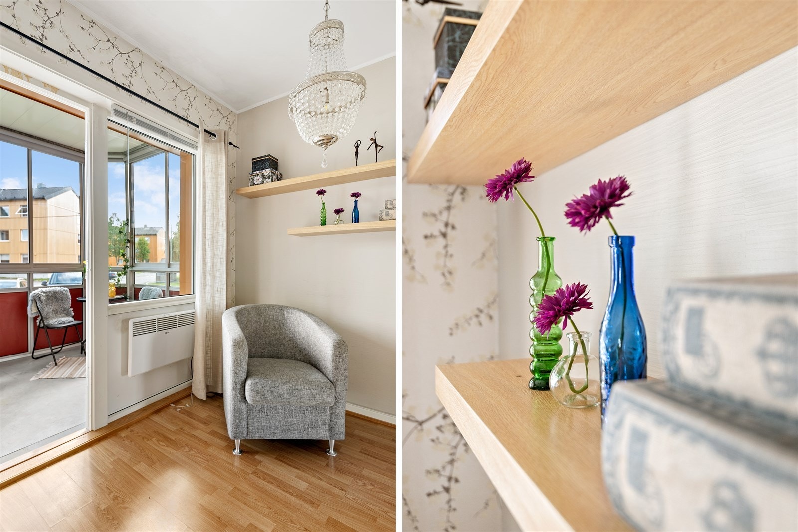 Fra stuen har du adkomst til innglasset balkong som du kan bruke sommer som vinter. Galleribilde