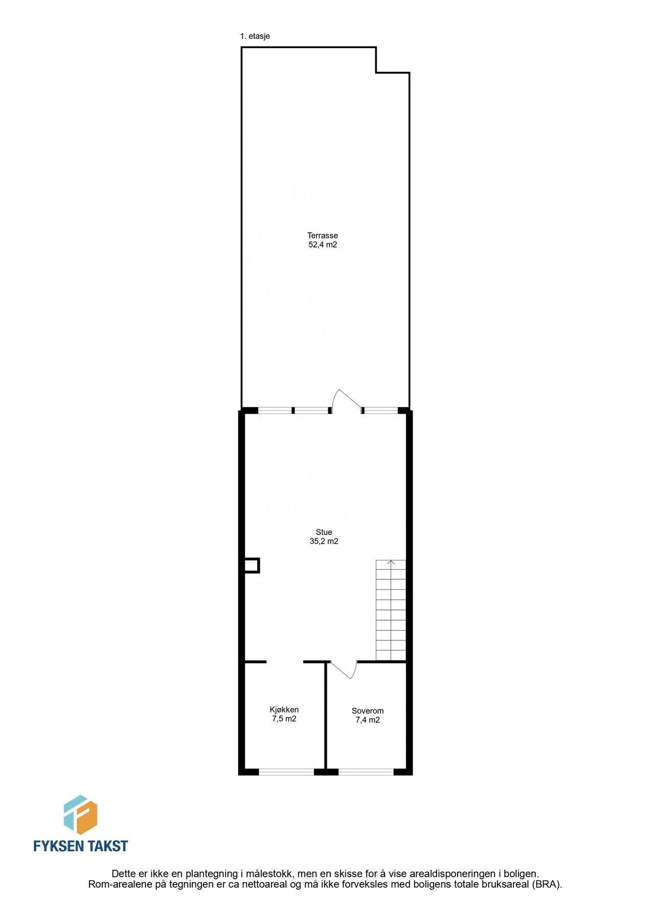 Planskisse 1. etasje. Galleribilde