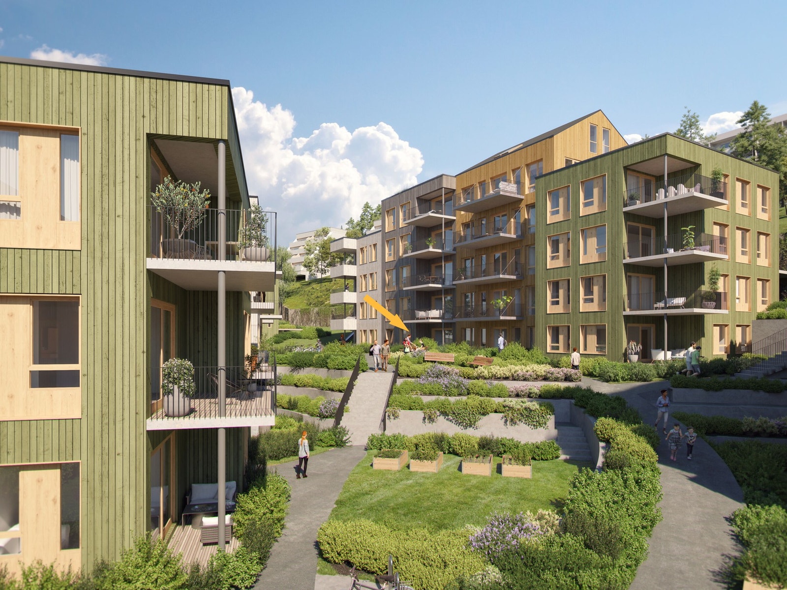 Illustrasjons bilde av boligprosjektet www.boifagerlia.no Galleribilde