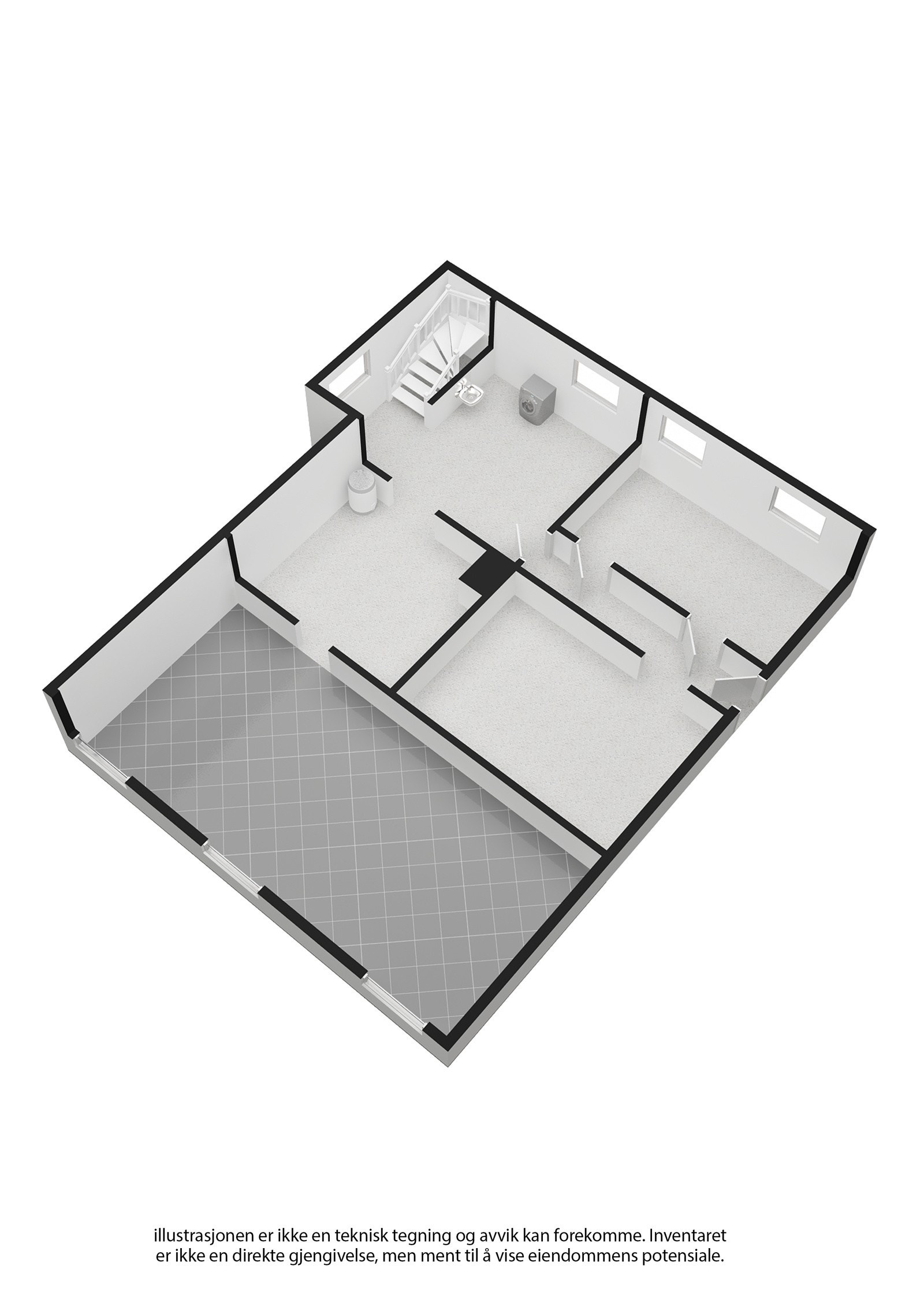 Plantegning Underetasje Galleribilde