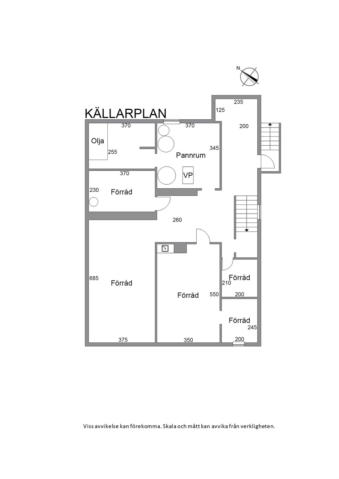 Planritning källare. Galleribilde