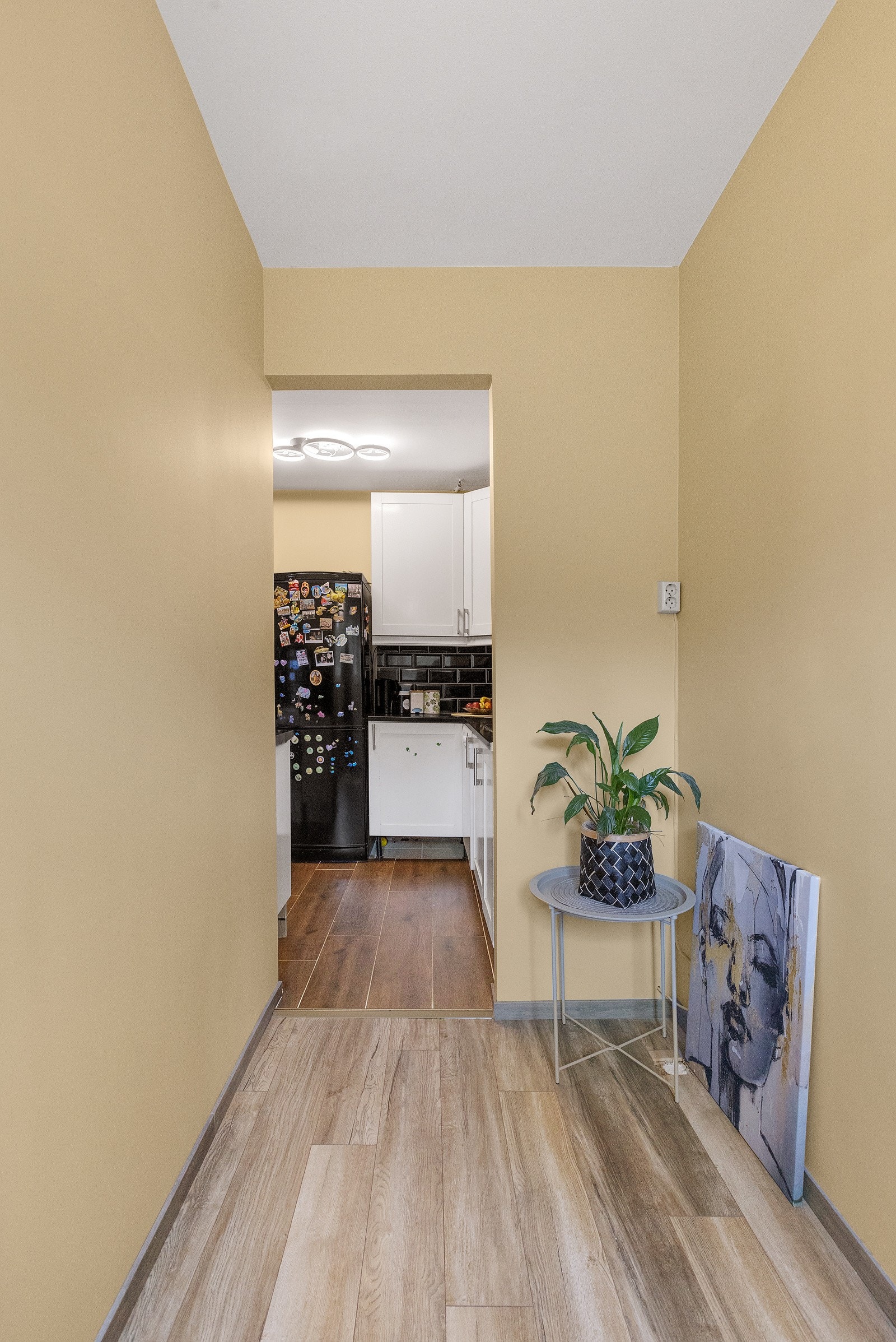 Entreen leder deg videre inn til alle rom i leiligheten. Galleribilde