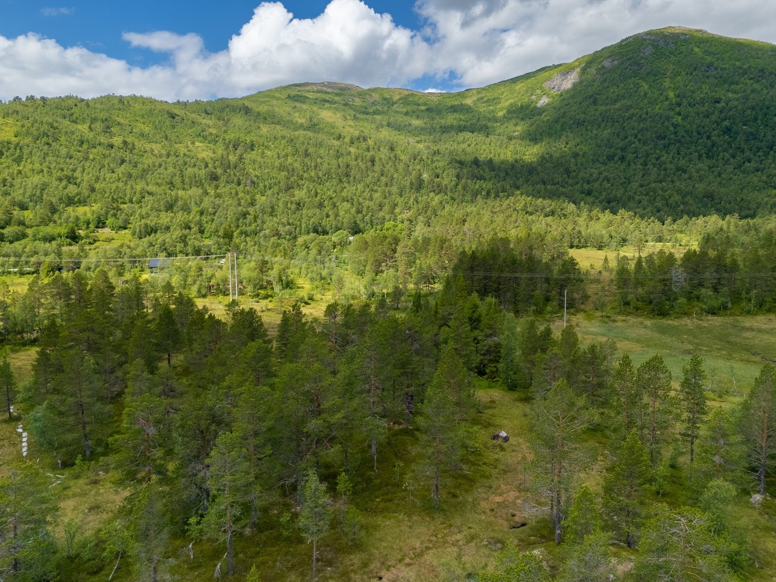 Ca. 250meter fra tomten er det felles parkeringsplass for hyttefeltet. Galleribilde