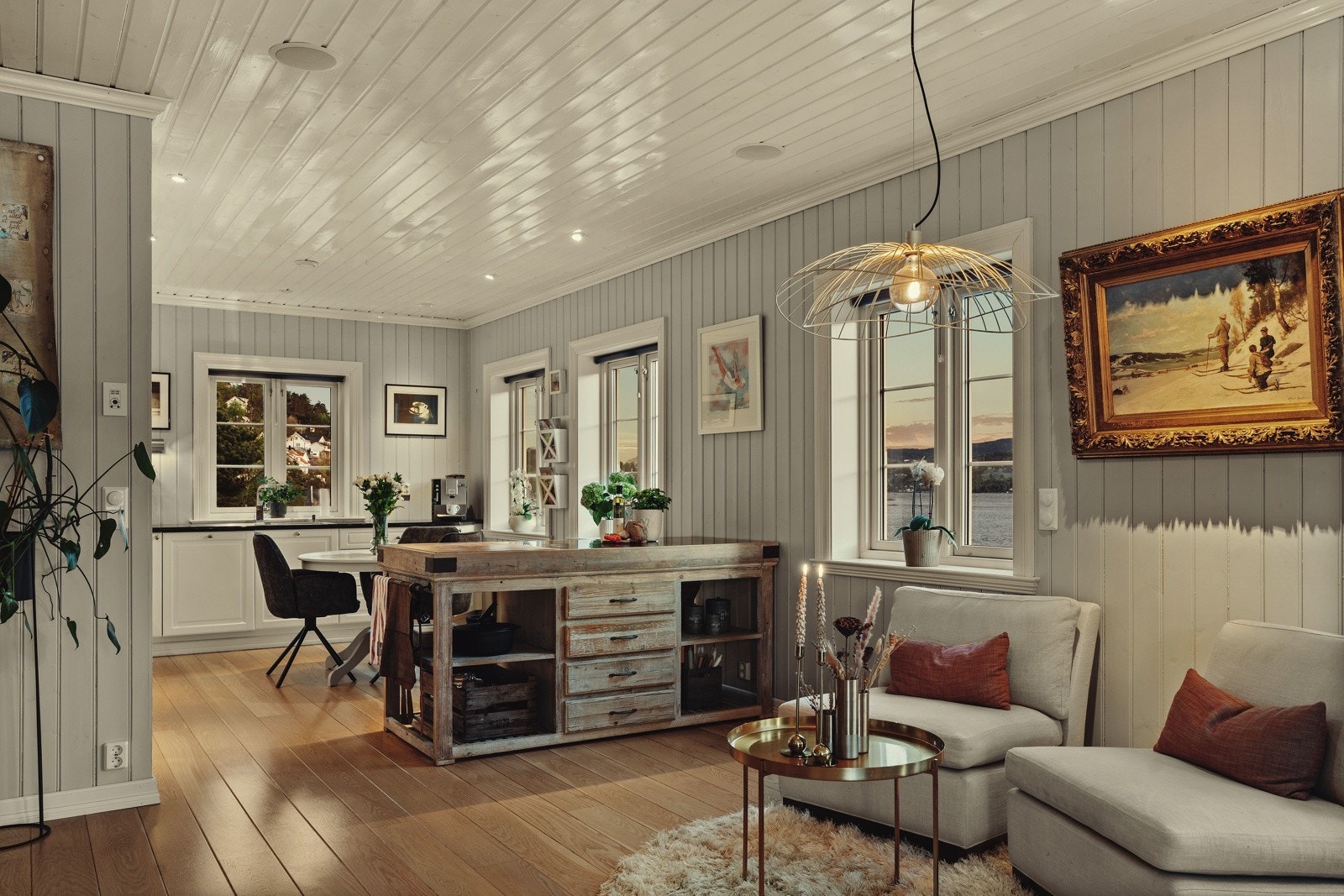 Stue, spisetue og kjøkken Galleribilde