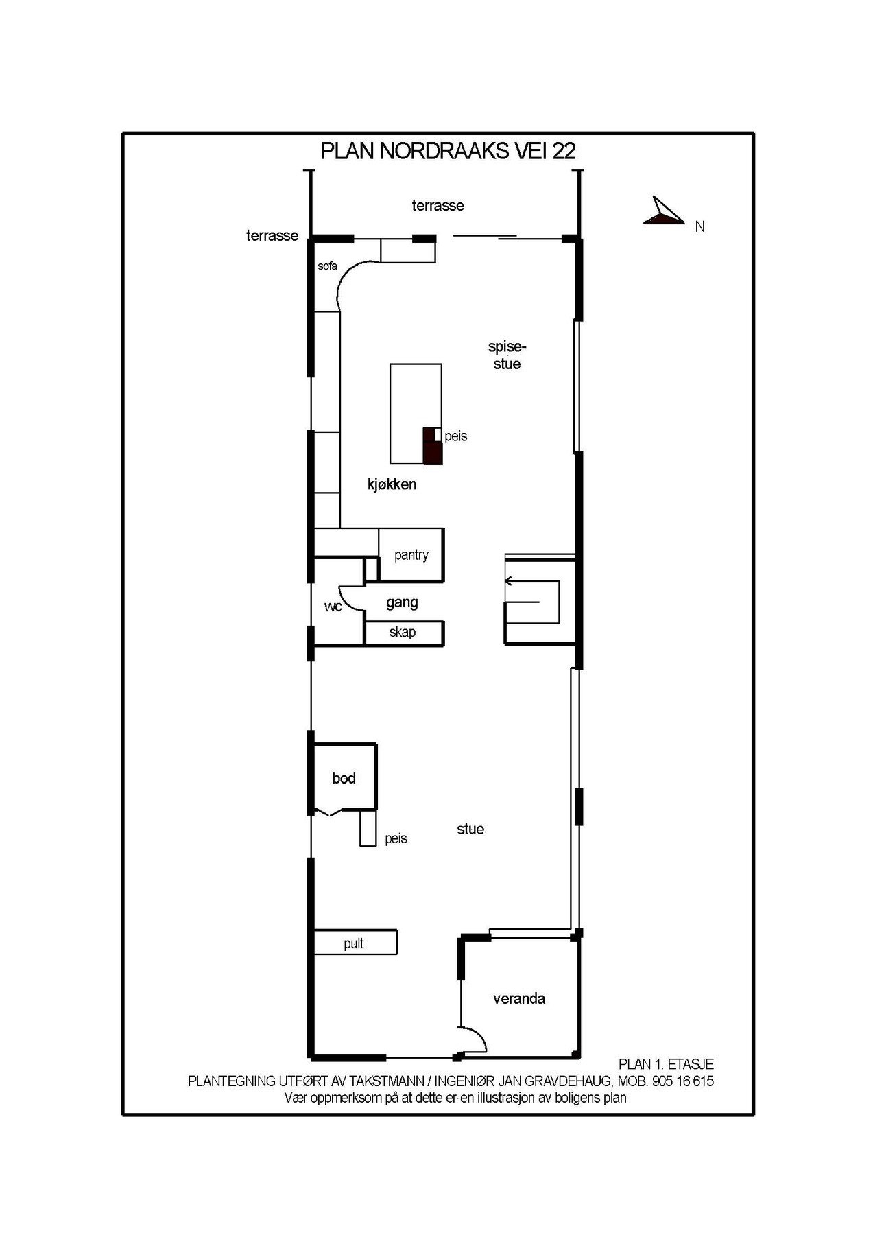 Plantegning 1.etasje Galleribilde