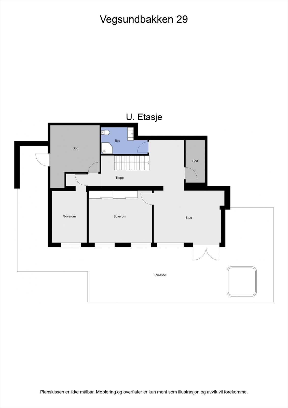 2 D plantegning underetasje Galleribilde
