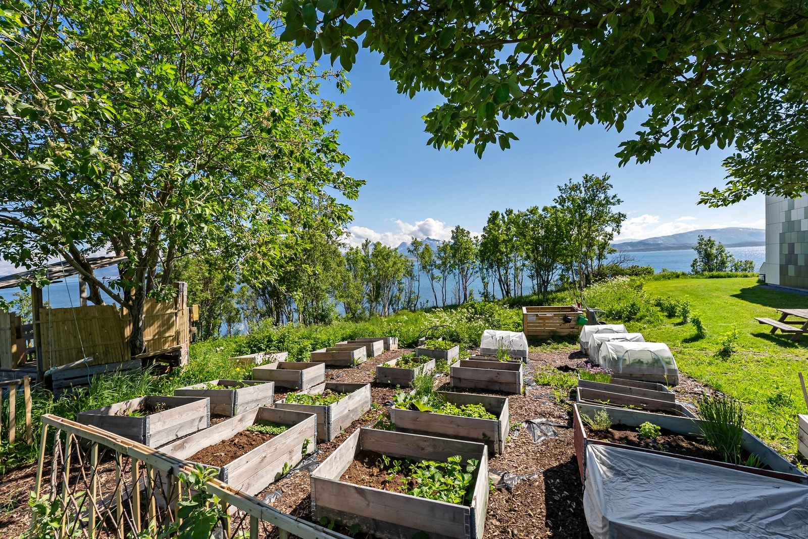 Borettslaget har flott opparbeidet tomt med flere fellesarealer, lekeplass, internveier, prydbusker og godt med parkeringsmuligheter, samt mulighet for lading av elbil. Galleribilde