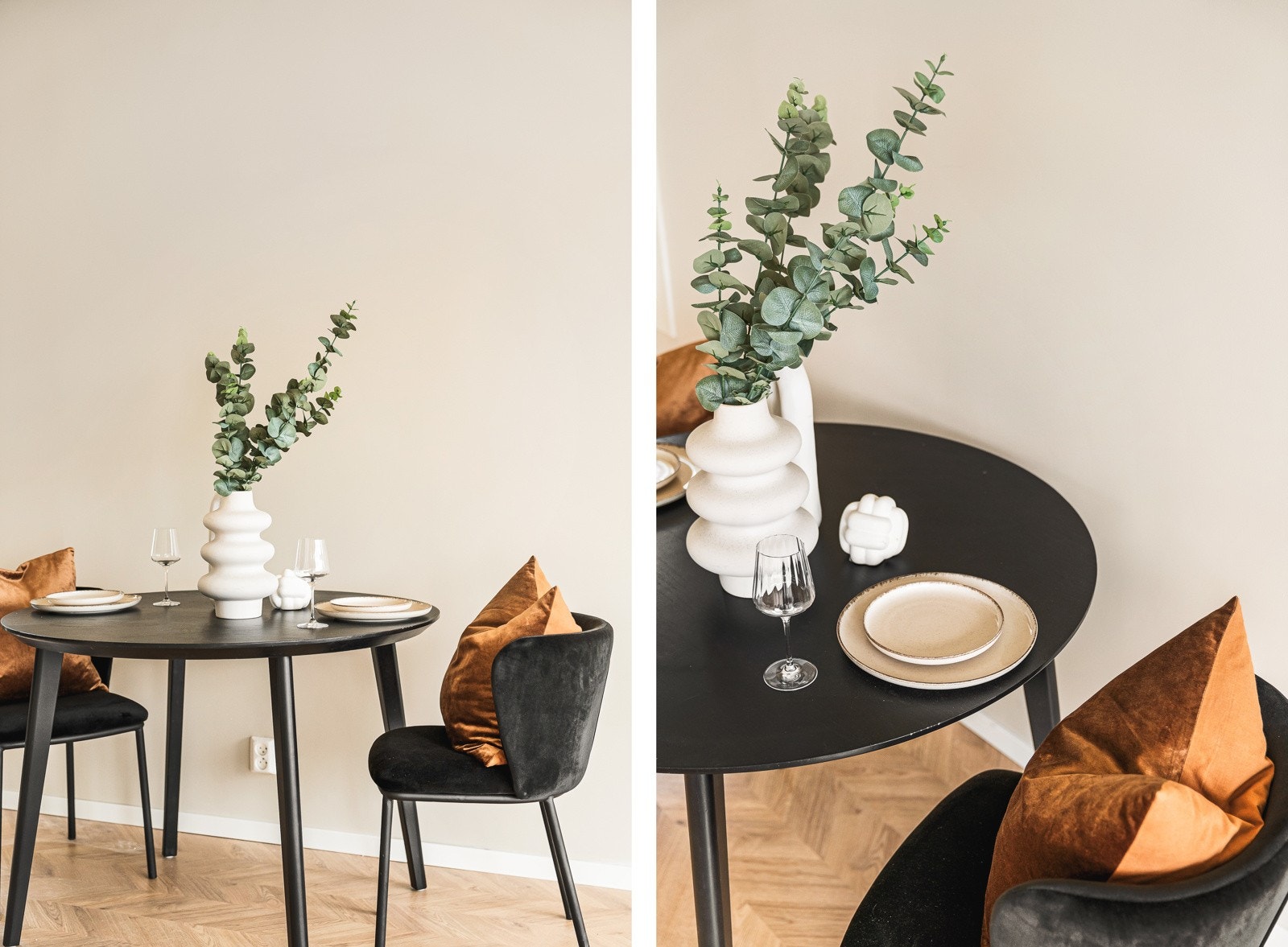 Det er god plass til spisebord, sofakrok og ønskelig møblement i den romslige stuen. Galleribilde