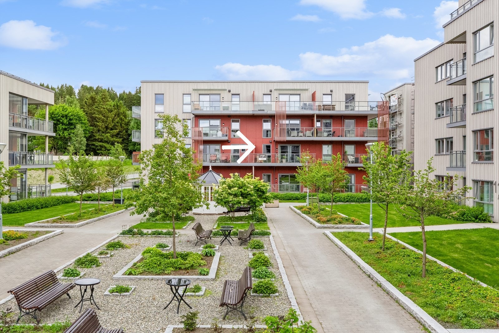 De grønne lungene skal fremheve arkitekturen og er inspirert av 1600-tallets lystgårder. Galleribilde